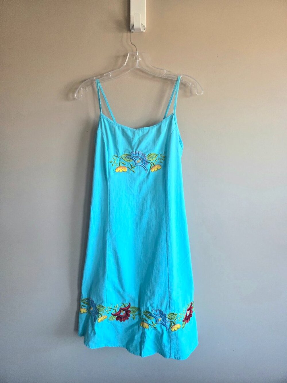 Oaxaca Floral Embroidered Summer Dress AS IS
